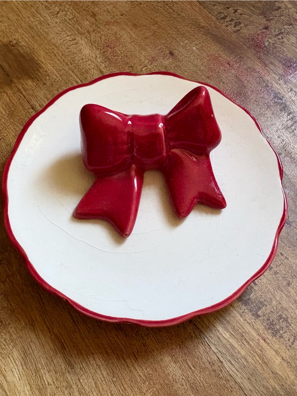 Ring Jewelry Dish with red bow